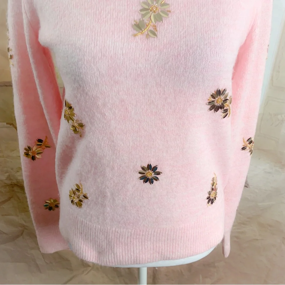 Lilly Pulitzer Kalaya Sequin Floral Sweater - Picture 4 of 11